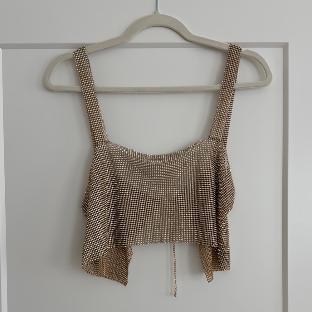 Rhinestone crop top